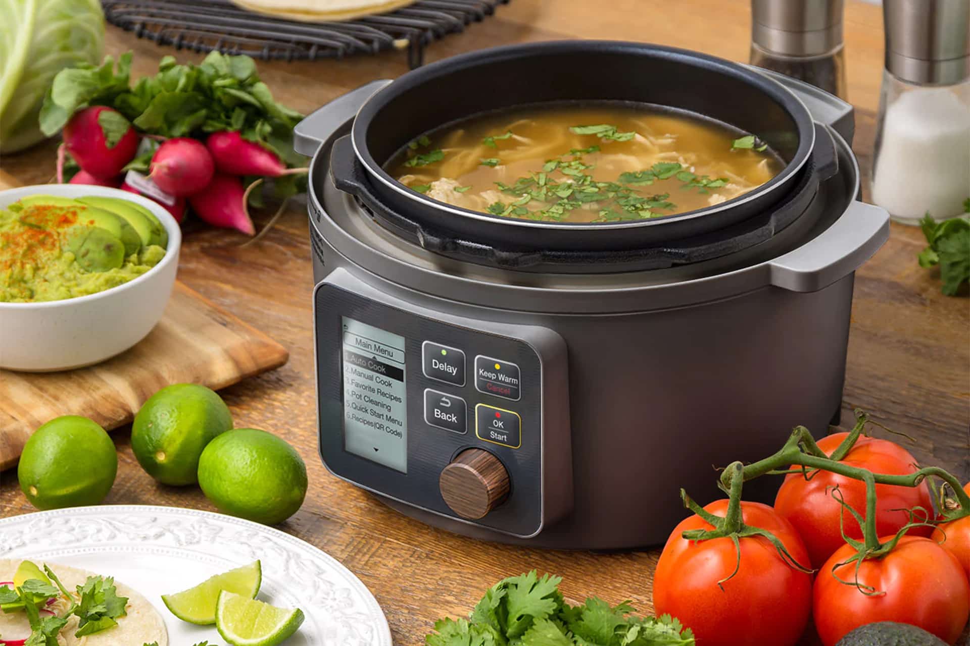 IRIS USA 3 Qt. 8-in-1 Electric Pressure Cooker, Slow Cooker, Rice