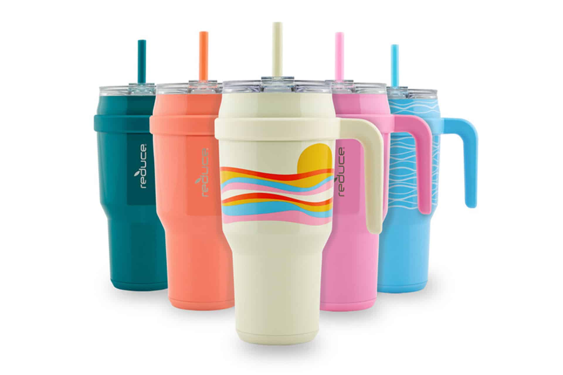 Reduce 20oz Aspen Vacuum Insulated Stainless Steel Glass Tumbler with Lid  and Straw Glacier