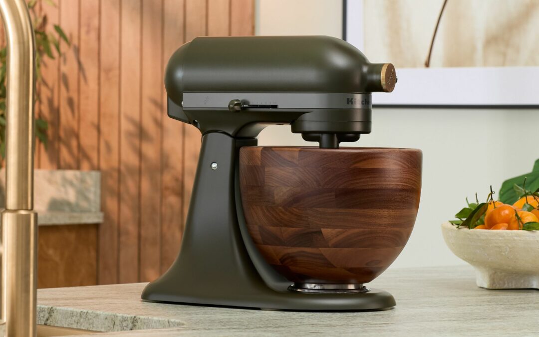 KitchenAid Releases Evergreen Stand Mixer with Walnut Bowl