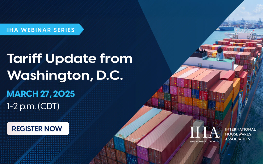 IHA Slates March 27 Webinar Update on Tariffs